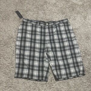 Polo Ralph Lauren Black & White Plaid 100% Cotton Shorts ~ Size 38